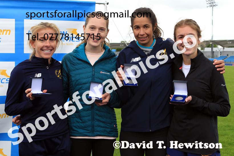 Senior womens 4 Stage Relay, 2022 Northern Road Relays, SportsCity, Manchester. Photo: David T. Hewitson/Sports for All Pics